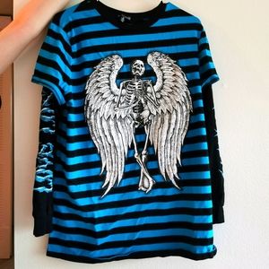 Dolls Kill Cool Skull Long-sleeve Shirt